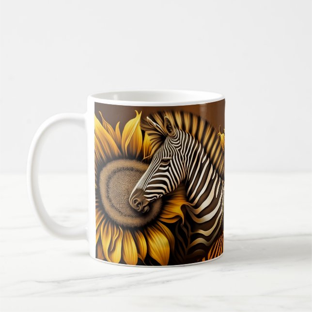 Mug Tournesol et zèbre (Gauche)