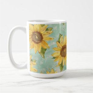 Mug Tournesol Été Jaune Aquarelle