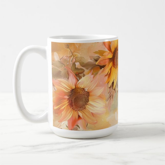 Mug Tournesol Eté Jaune Aquarelle  (Gauche)