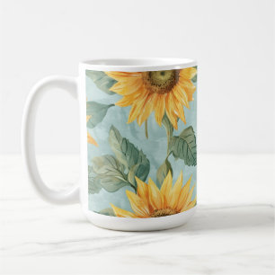 Mug Tournesol Été Jaune Aquarelle