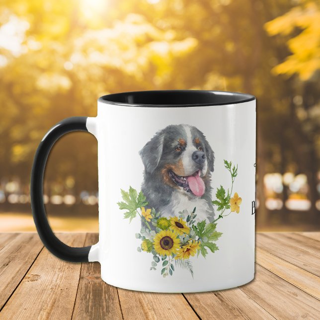 Mug Tournesol Eucalyptus Bernese Chien de montagne (Créateur téléchargé)