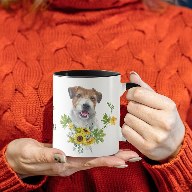 Mug Tournesol Eucalyptus Jack Russell Terrier (Créateur téléchargé)