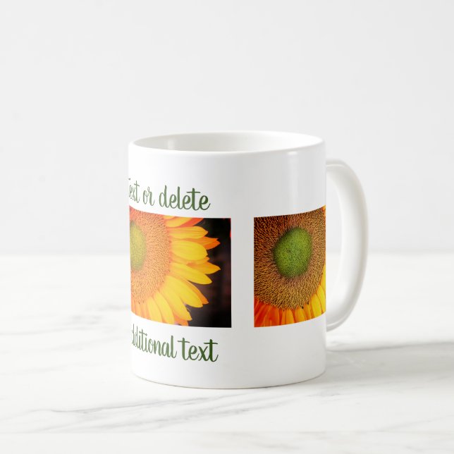 Mug Tournesol Fleur Photographie personnalisée (Devant droit)