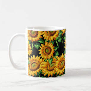 Mug Tournesol Floral Cottagecore Motif