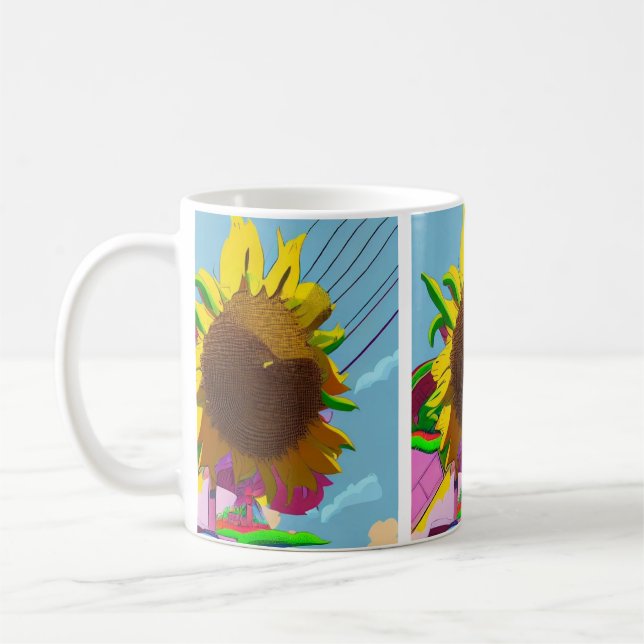 Mug Tournesol généré par IA (Gauche)