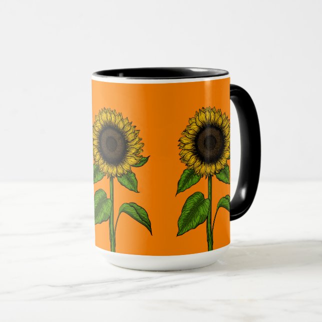 Mug Tournesol orange (Devant droit)