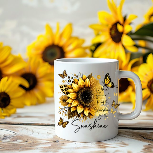 Mug Tournesol Sois la lumière du soleil Citation | (Créateur téléchargé)