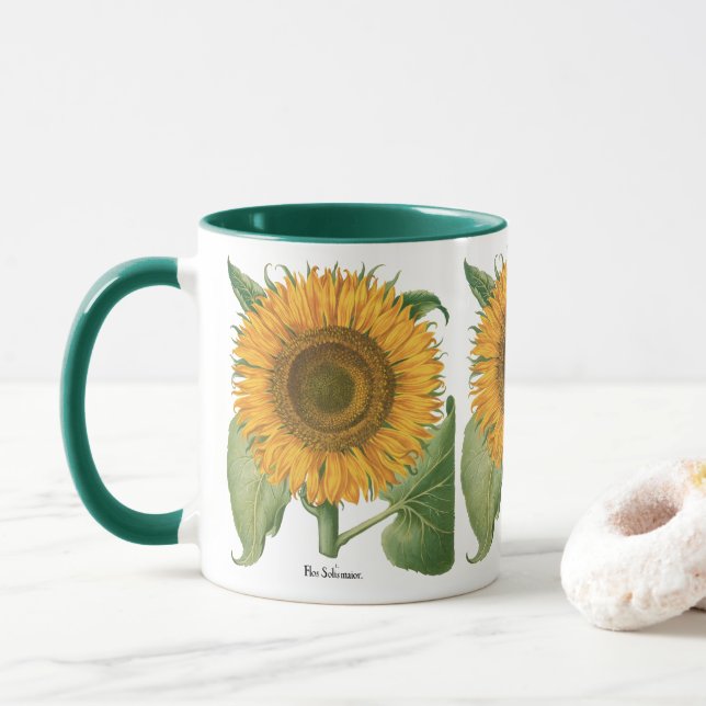 Mug Tournesol Vintage par Basilius Besler (Avec donut)