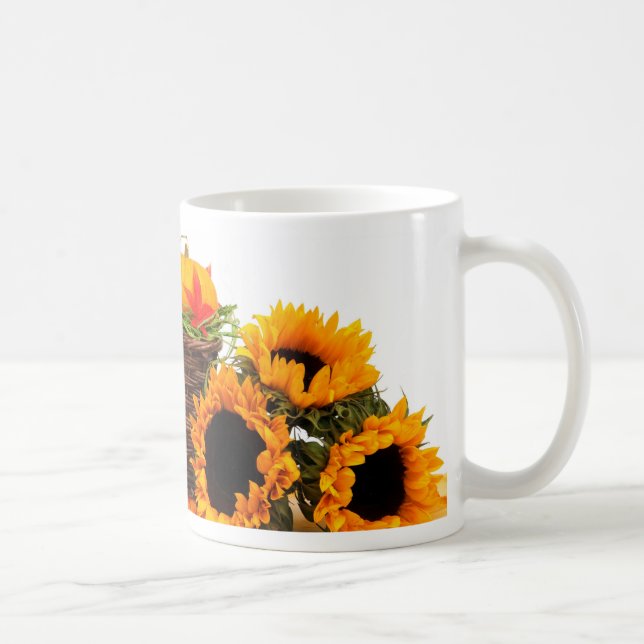 Mug Tournesols d'automne de citrouilles de Halloween (Droite)