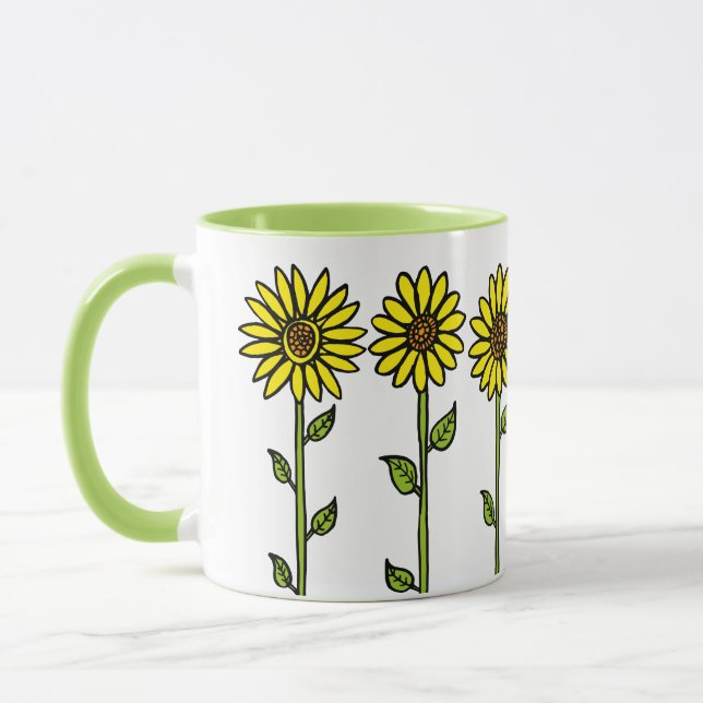 Mug Tournesols et bourdons (Gauche)