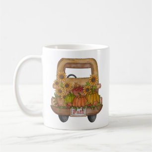 Mug Tournesols et Citrouilles Automne Vintage Camion