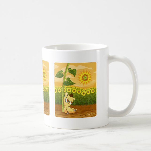 Mug Tournesols et ours de Kawaii (Droite)