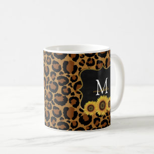 Mug Tournesols et téopard personnalisés