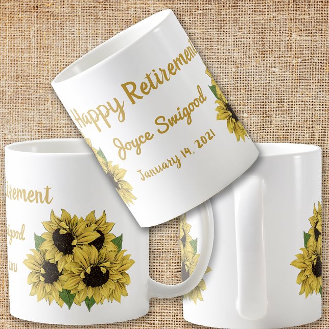 Mug Tournesols joyeuse retraite (Créateur téléchargé)