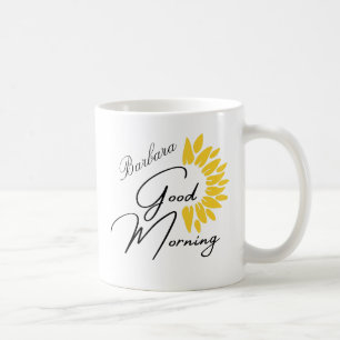 Mug Tournure Élégante Tendance Bonjour Tournesol Jaune