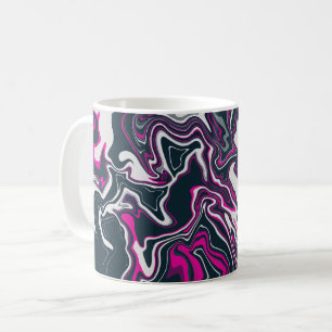 Mug Tournures Abstraites en Rose, Noir et Blanc