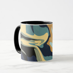 Mug Tournures Terrestres Douces dans des Tons Calmes