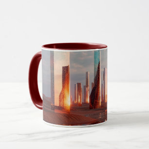 Mug Tours Miroirs Surréalistes Futuristes Dans Le Dése