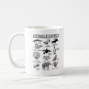 Mug Tous les Animaux du Monde Vintage Drôle de Mème d'
