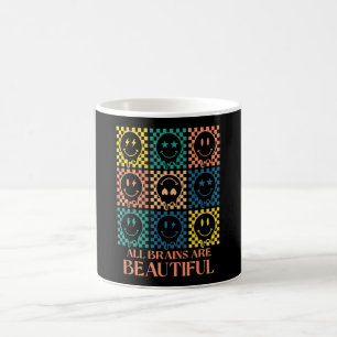 Mug Tous les cerveaux sont beaux Sourire Rétro Groovy