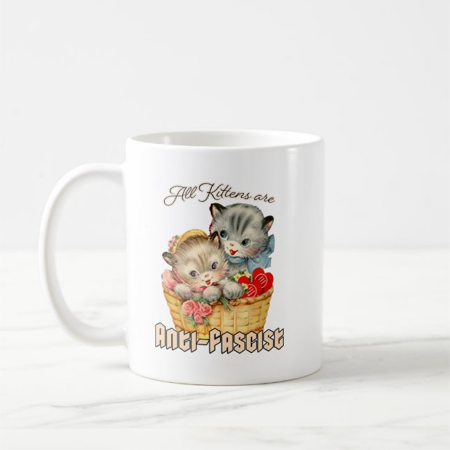 Mug Tous les chatons sont anti-fascistes (Gauche)