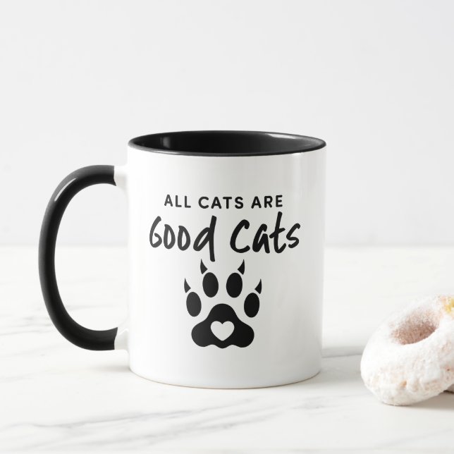 Mug Tous les chats sont de bons chats (Avec donut)