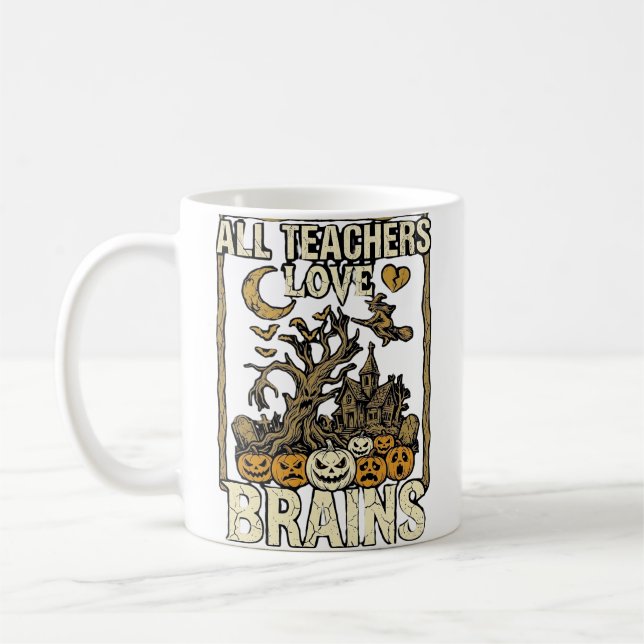 Mug Tous les enseignants aiment la maison hantée Hallo (Gauche)