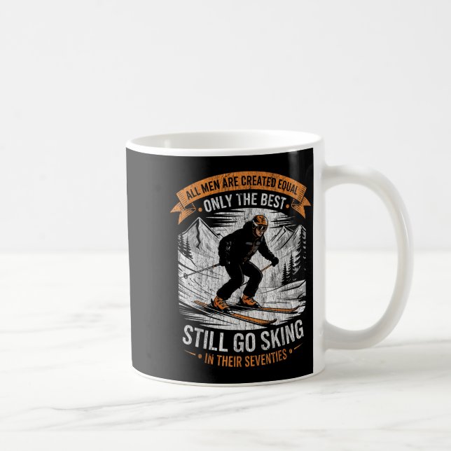 Mug Tous les hommes créés égaux font du ski dans leurs (Droite)