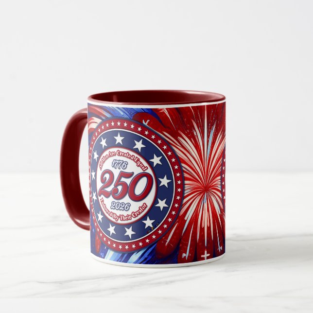Mug Tous les hommes sont des feux d'artifice graphique (Devant gauche)