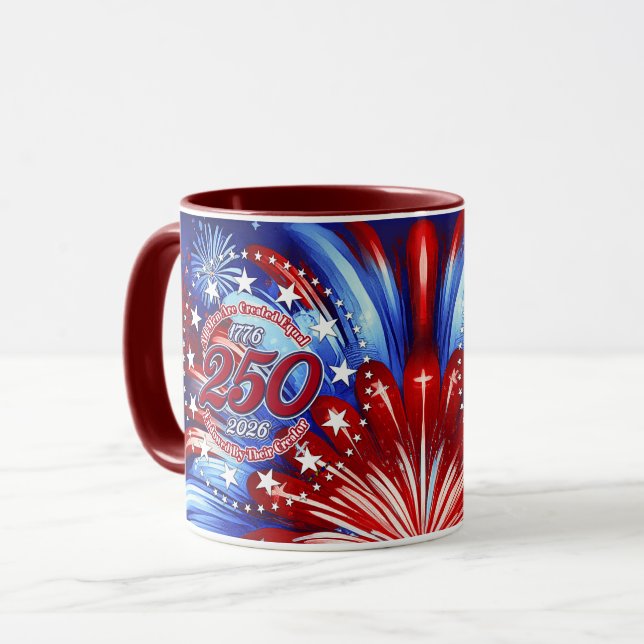 Mug Tous les hommes sont feux d'artifice graphiques Ro (Devant gauche)