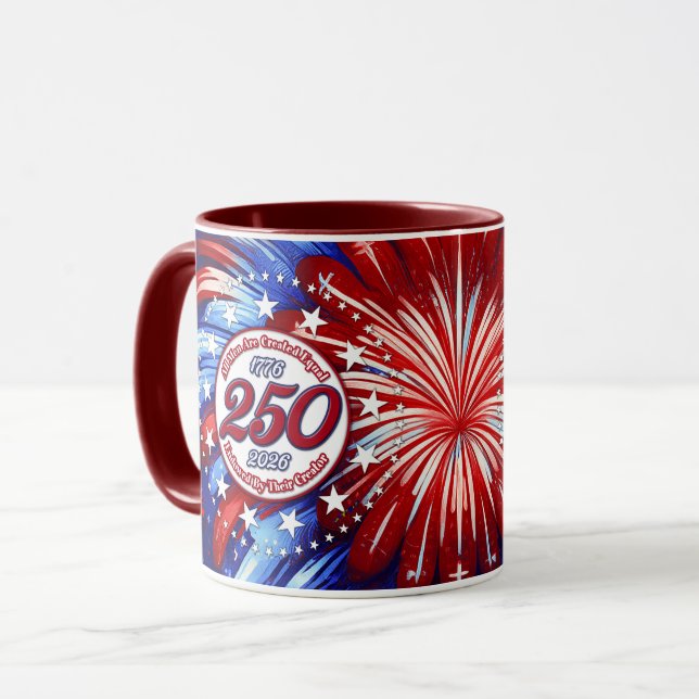 Mug Tous les hommes sont feux d'artifice graphiques ro (Devant gauche)