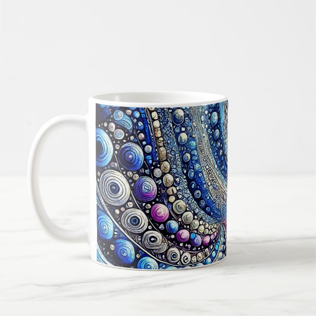 Mug Tous Les Points Bleus Et Violets (Gauche)
