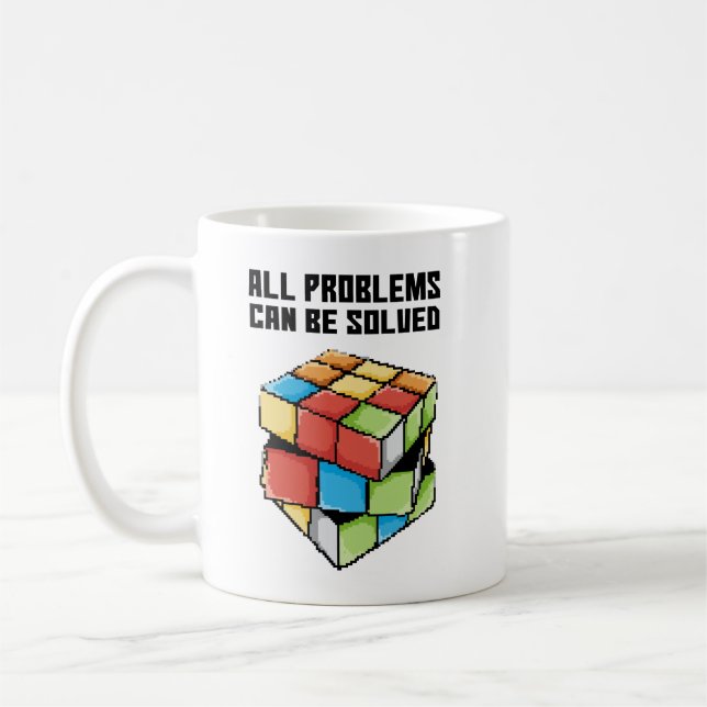 Mug Tous les problèmes peuvent être résolus de manière (Gauche)