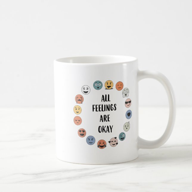 Mug Tous les sentiments sont ok Professeur d'école Psy (Droite)