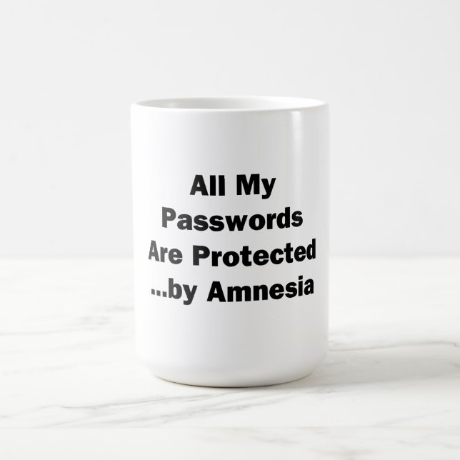 Mug Tous mes mots de passe sont protégés... par l'amné (Centre)