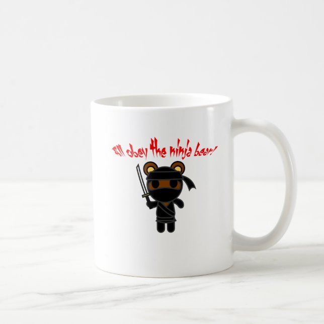 Mug Tous obéissent l'ours de Ninja (Droite)