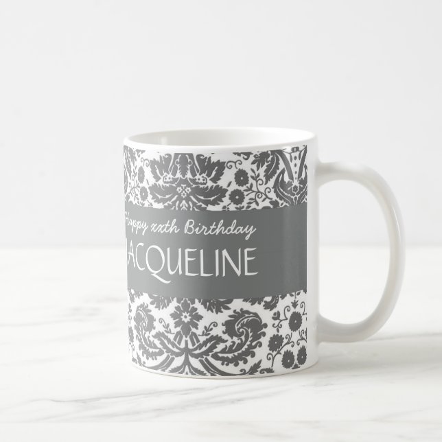 Mug Tout anniversaire d'année pour sa damassé à la (Droite)