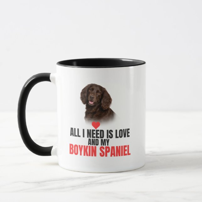 Mug Tout ce dont j'ai besoin, c'est d'amour et de mon  (Gauche)