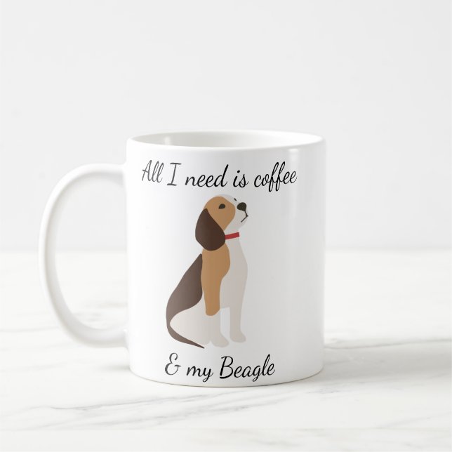 Mug Tout ce dont j'ai besoin c'est du café et mon Beag (Gauche)