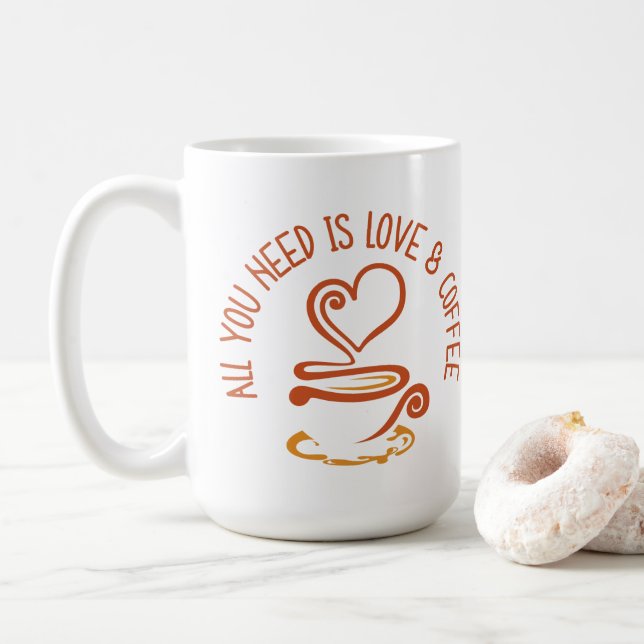 Mug Tout Ce Dont Vous Avez Besoin, C'Est De L'Amour Et (Avec donut)