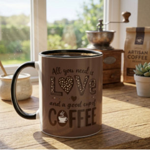 Mug Tout ce dont vous avez besoin est d'amour et d'une