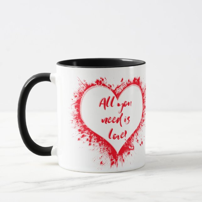 Mug Tout ce dont vous avez besoin est l'amour ! (Gauche)