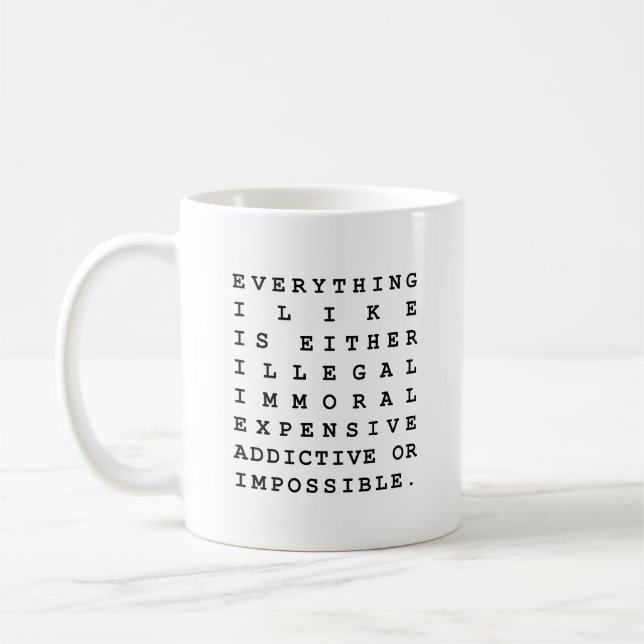 Mug Tout ce que j'aime (Gauche)