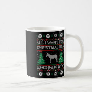 Mug Tout ce que je veux pour Noël âne laide pull
