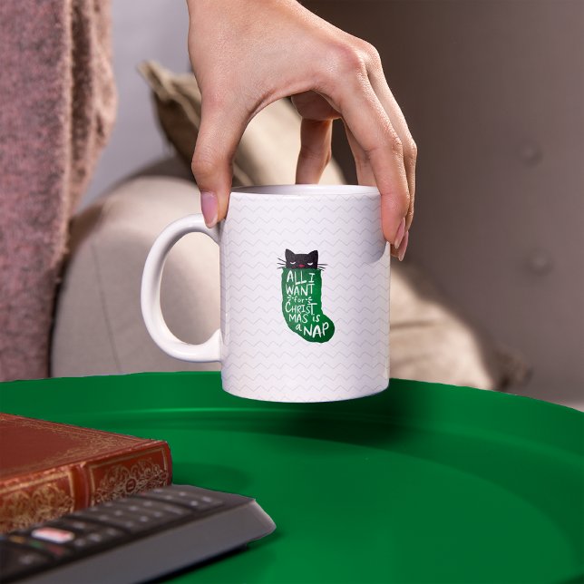 Mug Tout ce que je veux pour Noël est une sieste (Créateur téléchargé)