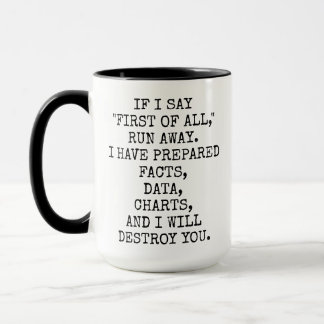 Mug Tout d'abord, statisticien Gift, analyste financie