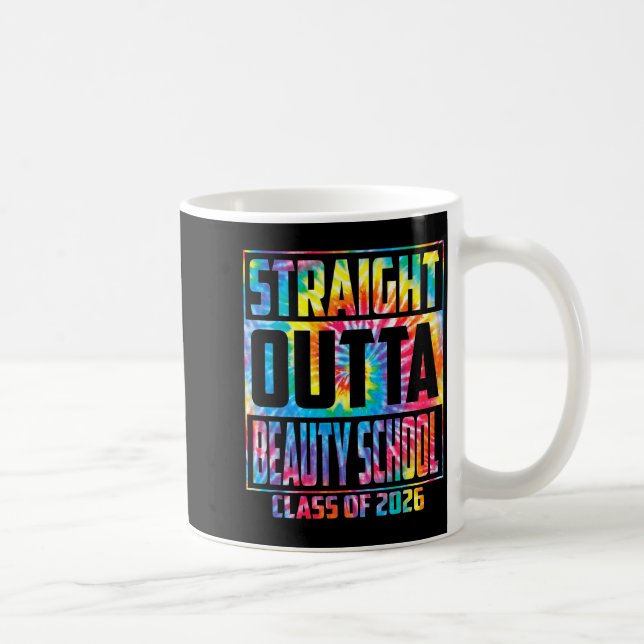 Mug Tout droit sorti de l'école de beauté drôle diplôm (Droite)