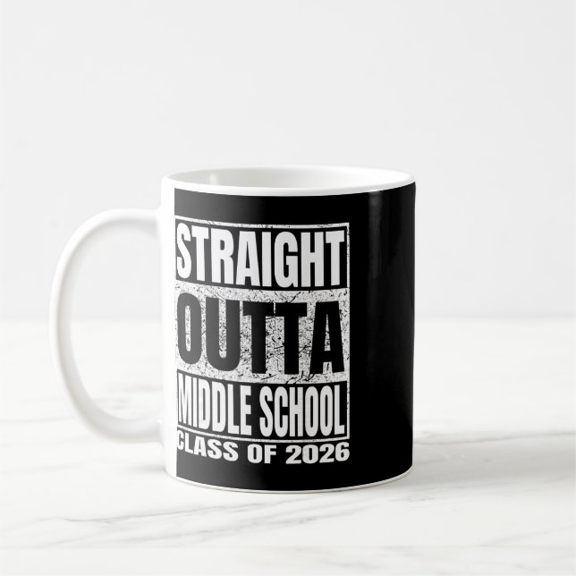 Mug Tout droit sorti de l'école intermédiaire Drôle 20 (Gauche)