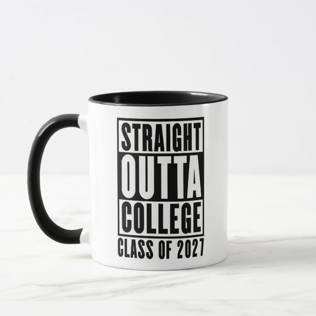 Mug Tout droit sorti de l'université promotion 2027 (Gauche)