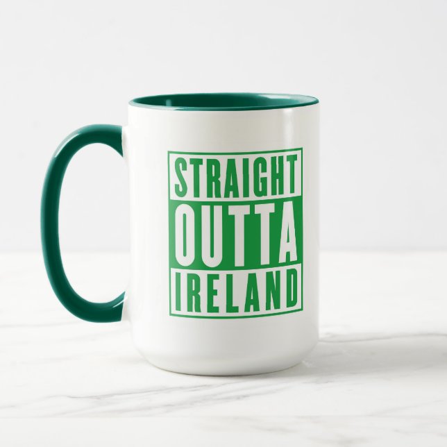 Mug Tout droit sorti d'Irlande Saint-Patrick irlandais (Gauche)